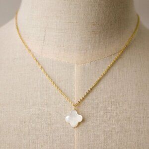 Quatrefoil Drop Necklace
